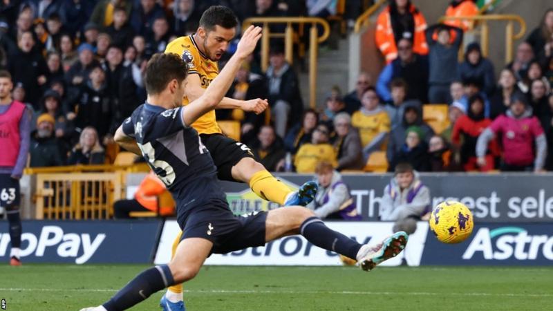 Wolves score twice in stoppage time to beat Tottenham
