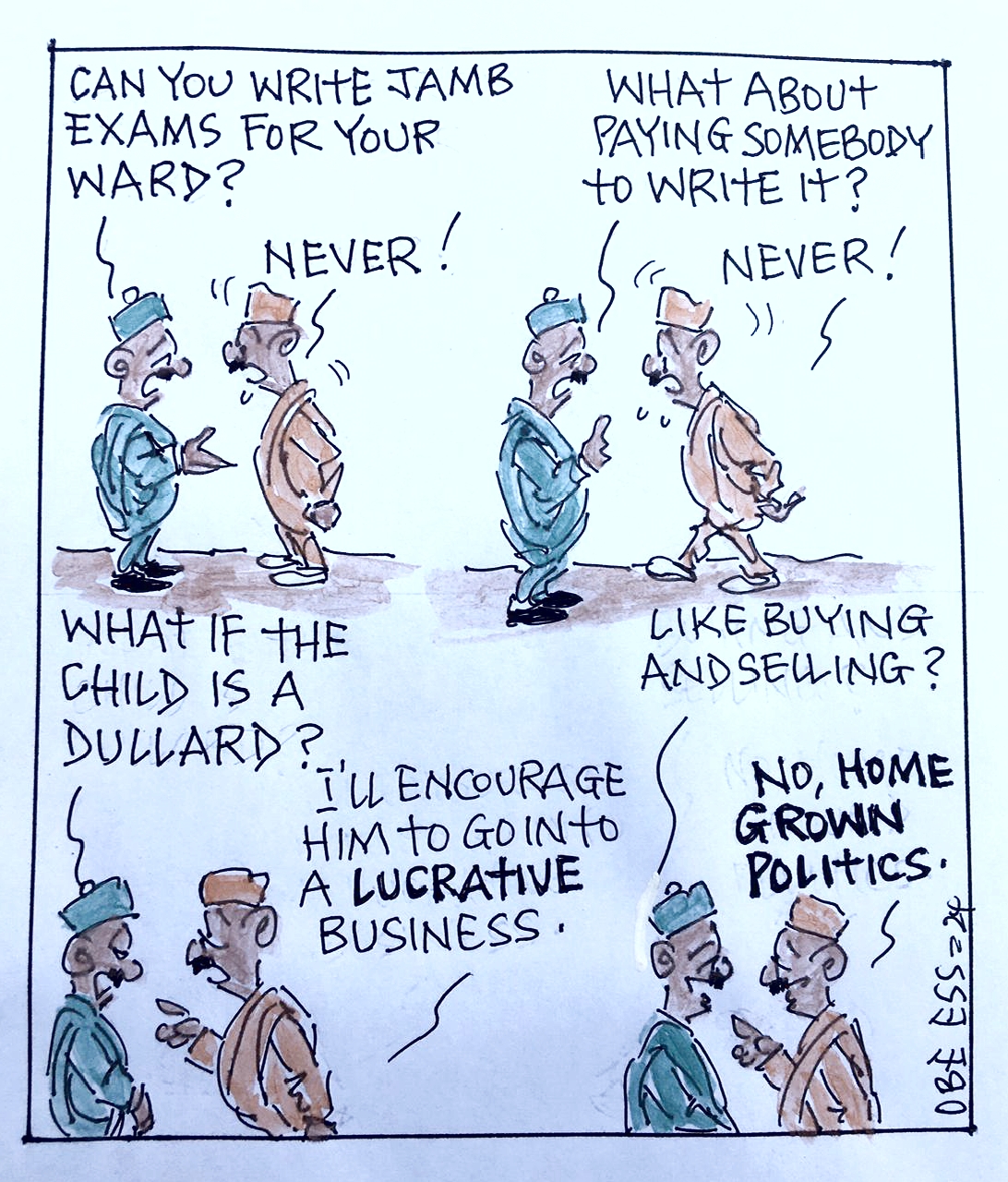 CARTOON OF THE DAY: Can you write JAMB for your ward?