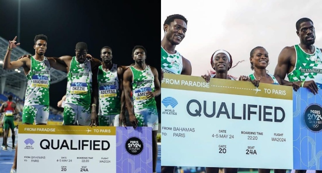 Paris 2024 Olympics: How Team Nigeria fared in World Athletics Relay qualifying events in Bahamas