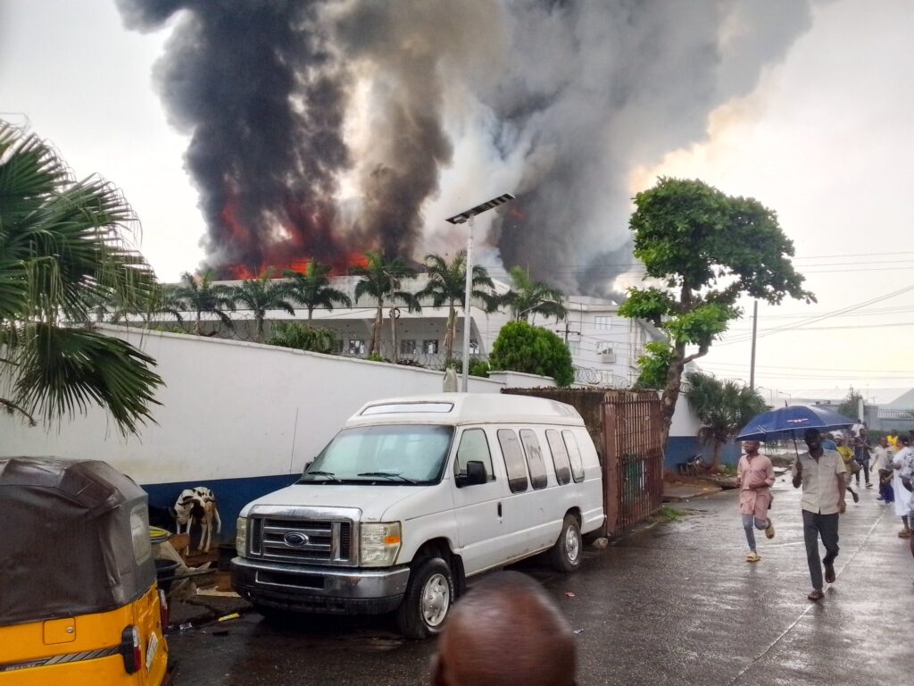 VIDEO: Fire Destroys Christ Embassy headquarters