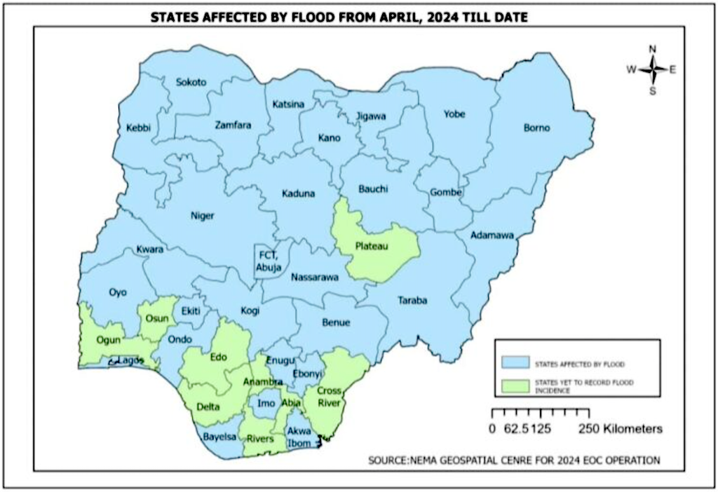 STATES AFFECTED BY FLOOD FROM APRIL, 2024 TILL DATE