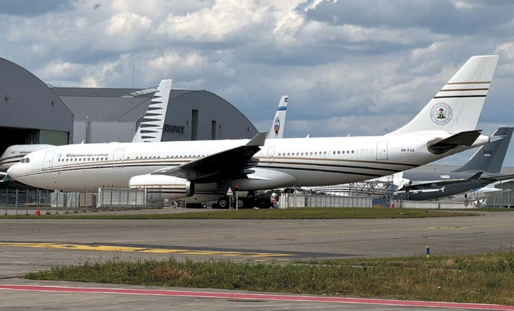 Photo of the presidential jet newly acquired by the Nigerian government