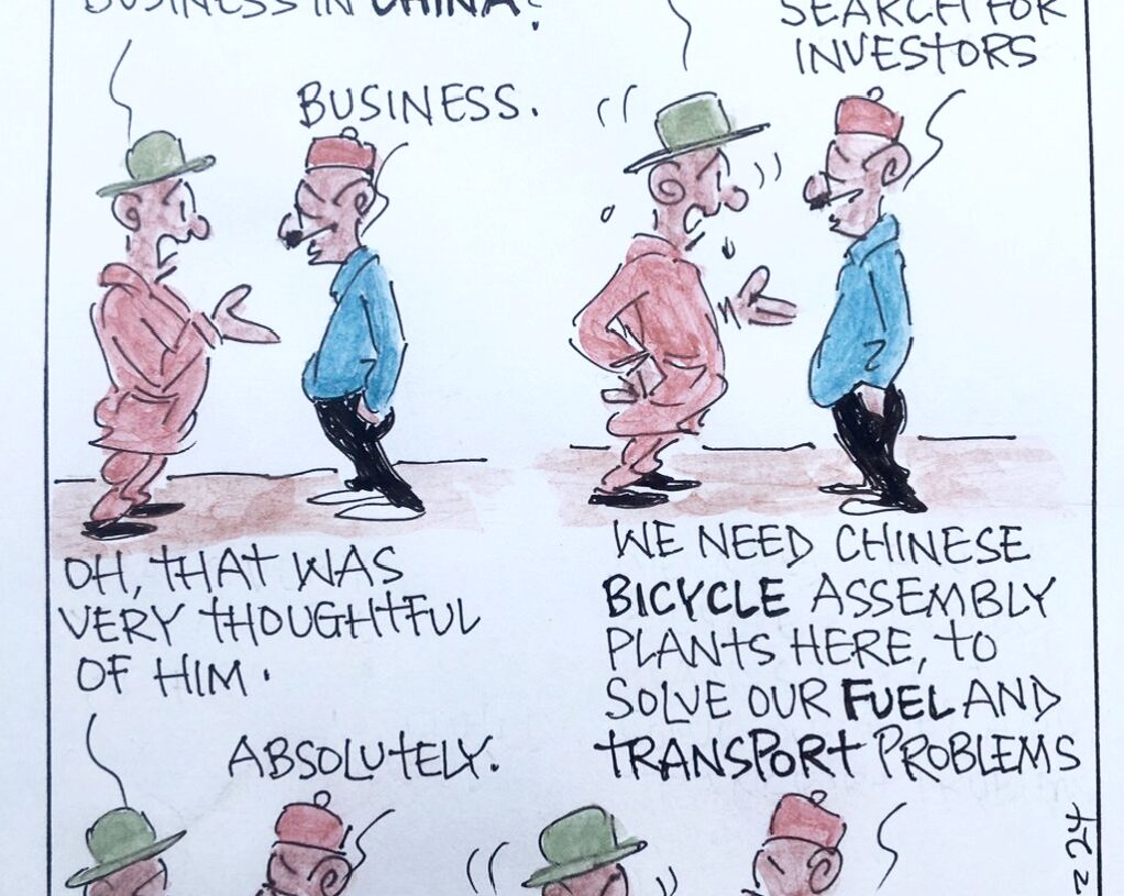 CARTOON OF THE DAY: Tinubu's search for investors in China